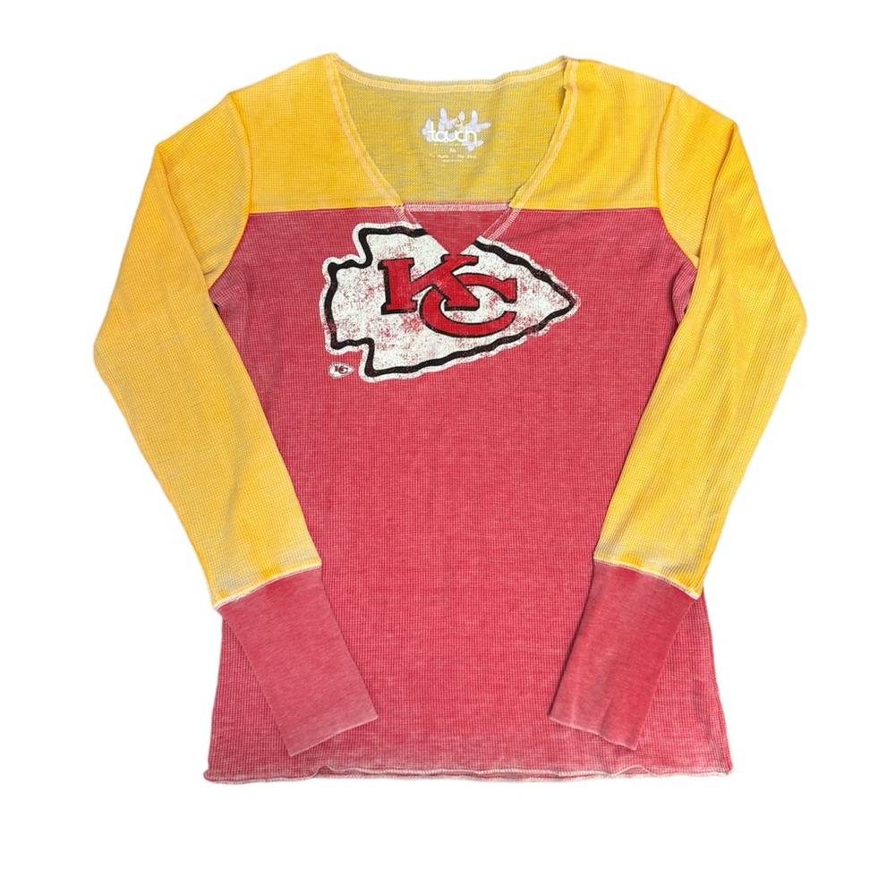 Touch by Alyssa Milano Kansas City Chiefs Long sleeve thermal distressed shirtXL